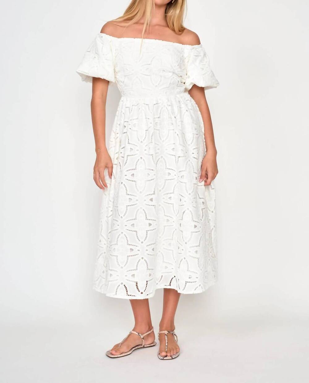 NEW DRA LOS ANGELES barbados dress in white